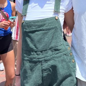 Princess Polly corduroy green overalls